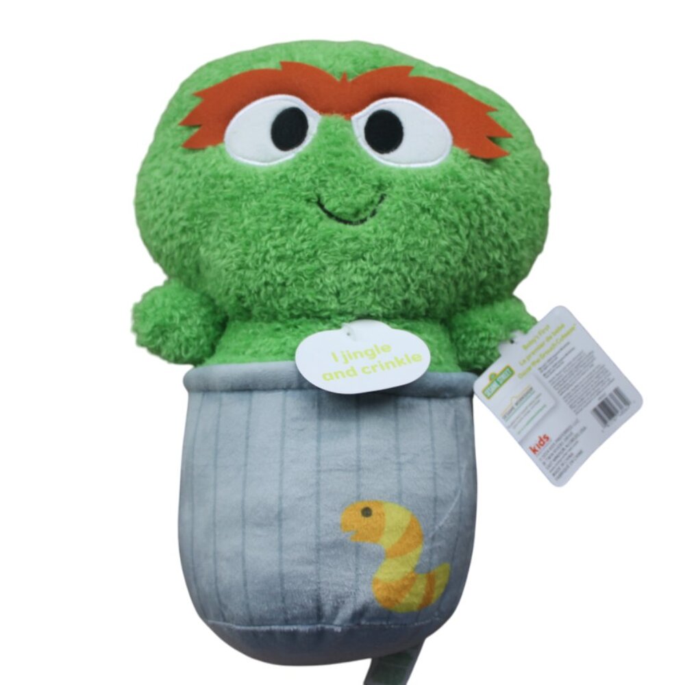Kids Preferred Sesame Street Oscar the Grouch Jingle Baby Infant Plush Toy NWT